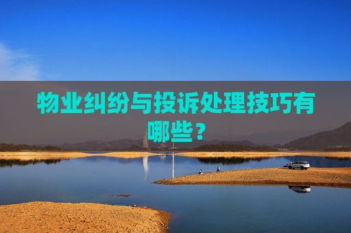 物业纠纷与投诉处理技巧有哪些？